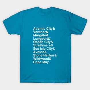 South Jersey Beaches List (distressed) T-Shirt